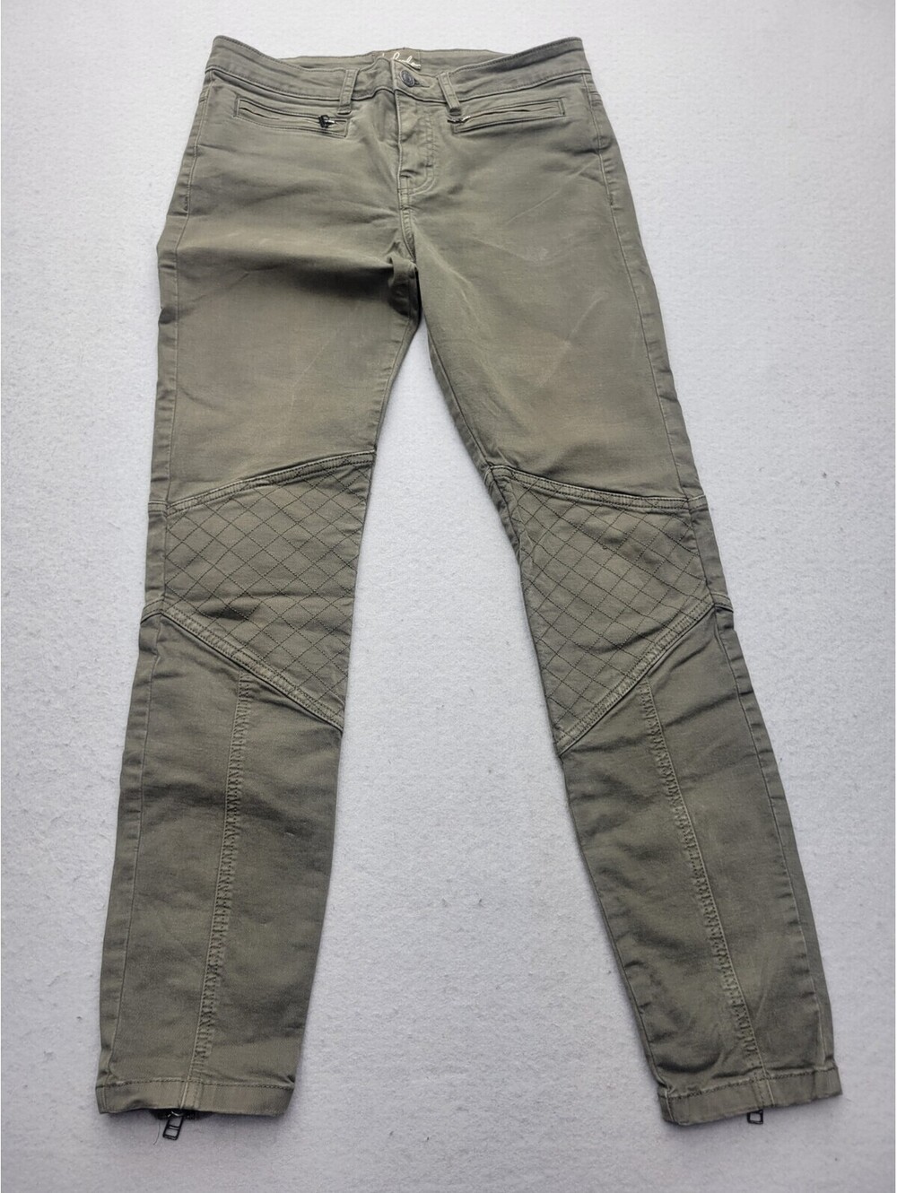 Talula Women's Pants Size 8 Green Chino Cotton Blend Mid Rise Ebt 33 Skinny